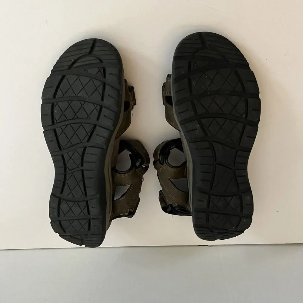 Earth Spirit Sandals Mens Brown Brett Active Strappy Faux Leather SZ US 10 EU 43